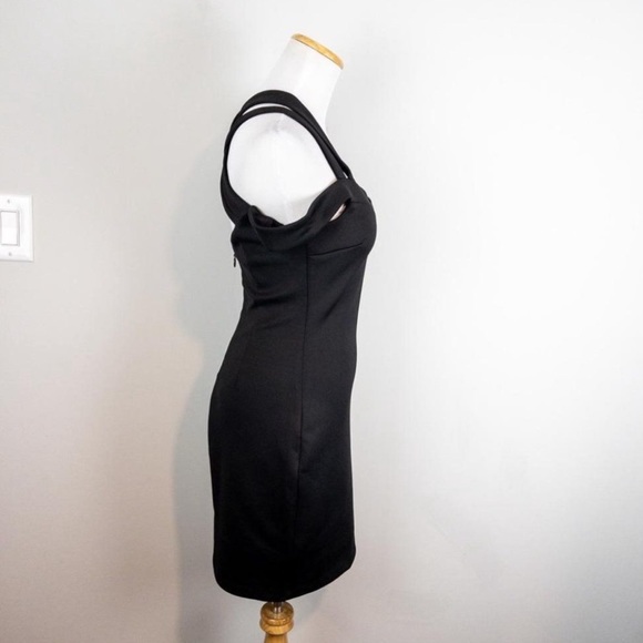 Guess Women’s Valorie Crisscross Bodycon Dress Jet Black Medium - Picture 9 of 10